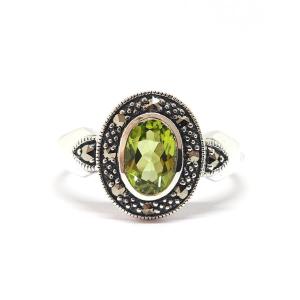 Peridot Ring Silver 925/1000