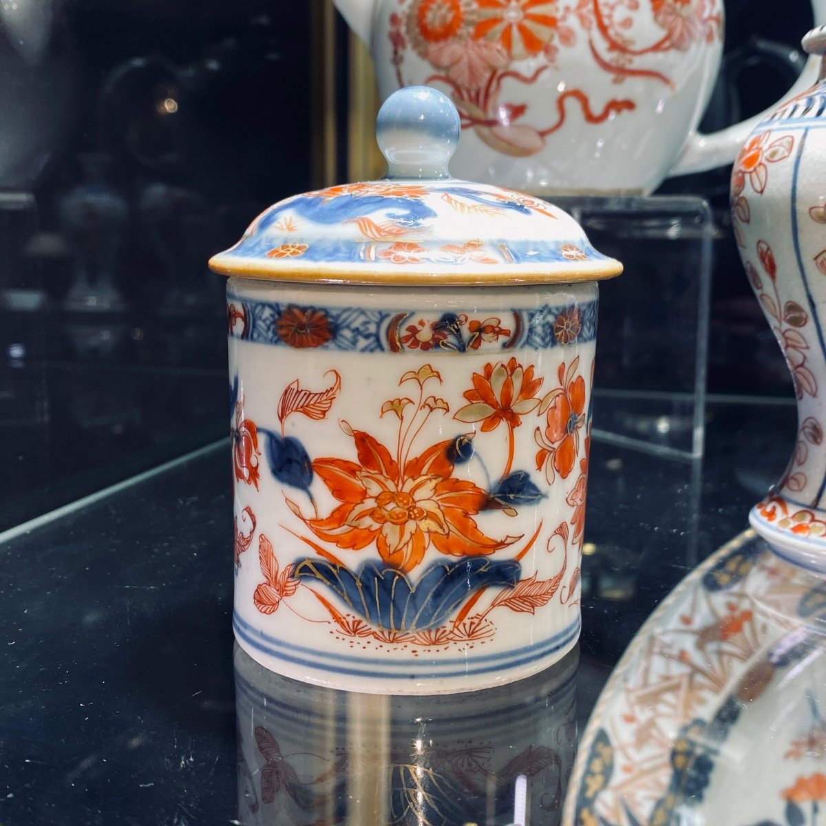 China - Ointment Pot With Imari Decor - Eighteenth Century-photo-2