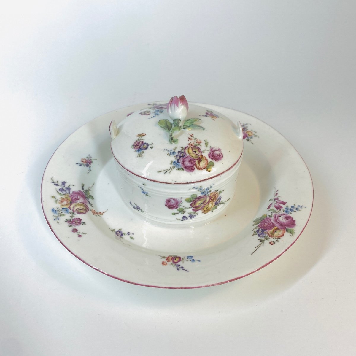 Mennecy - Soft Porcelain Butter Dish - Eighteenth Century-photo-3