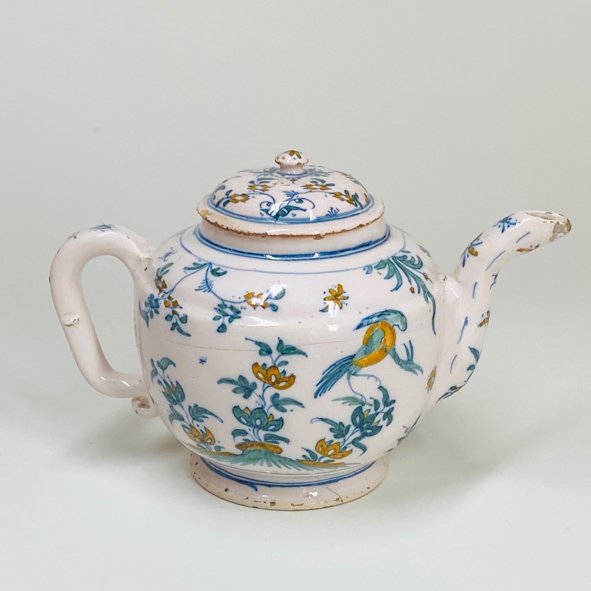 Moustiers Earthenware Teapot - 18th Century-photo-2