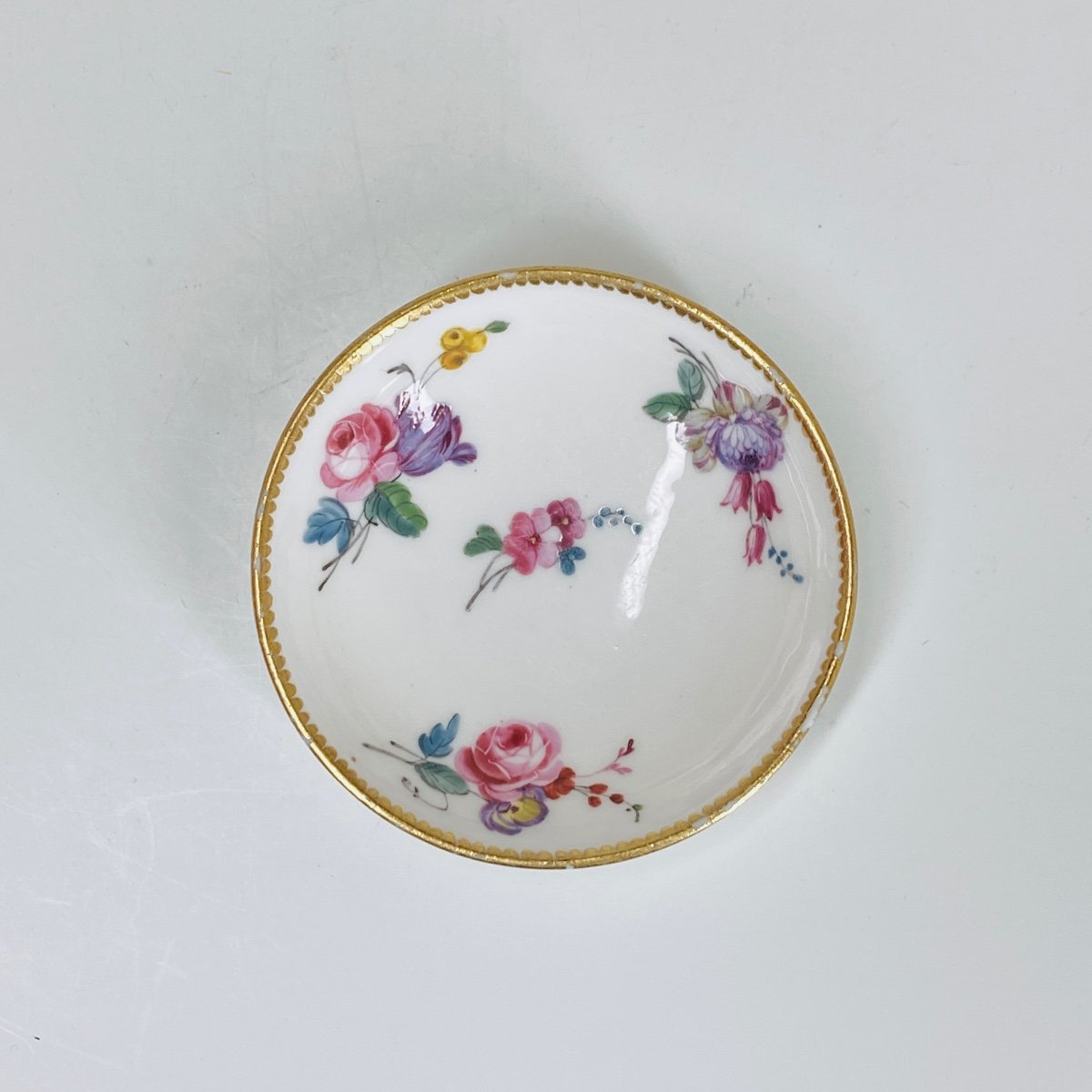 “mignonette” Cup And Saucer In Sèvres Porcelain - 18th Century-photo-1