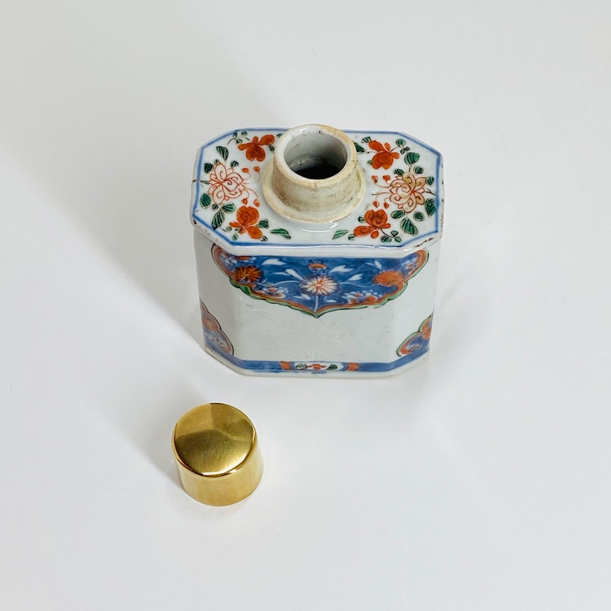 China - Tea Caddy With Imari Decoration - Kangxi Period (1662-1722)-photo-3