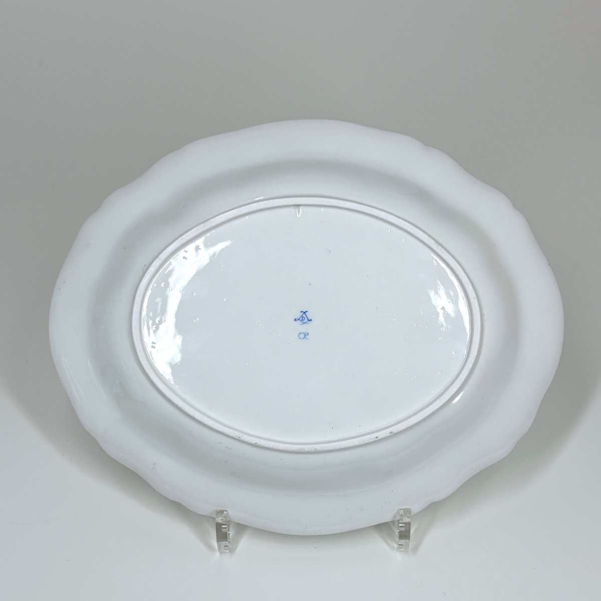 Paire de plats en porcelaine dans le style de Sèvres - XIXe siècle-photo-3