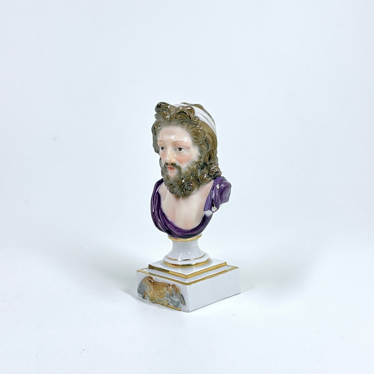 Meissen Porcelain Bust Of Jupiter - Nineteenth Century-photo-3