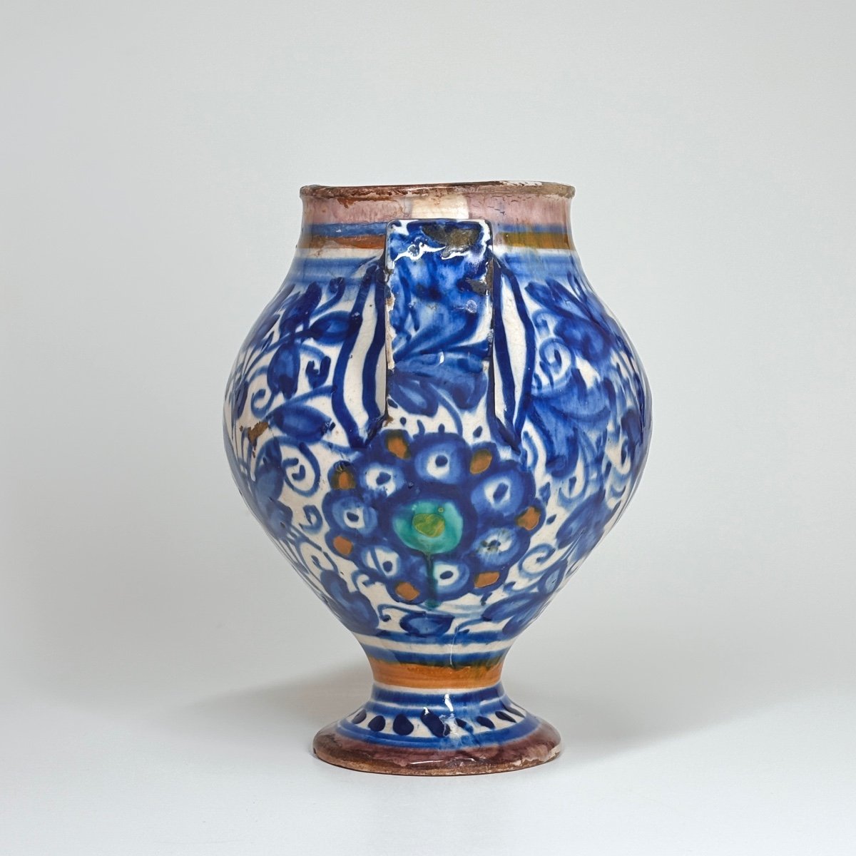 Lyon Majolica Pharmacy Jar - First Half Of The Sixteenth Century-photo-2