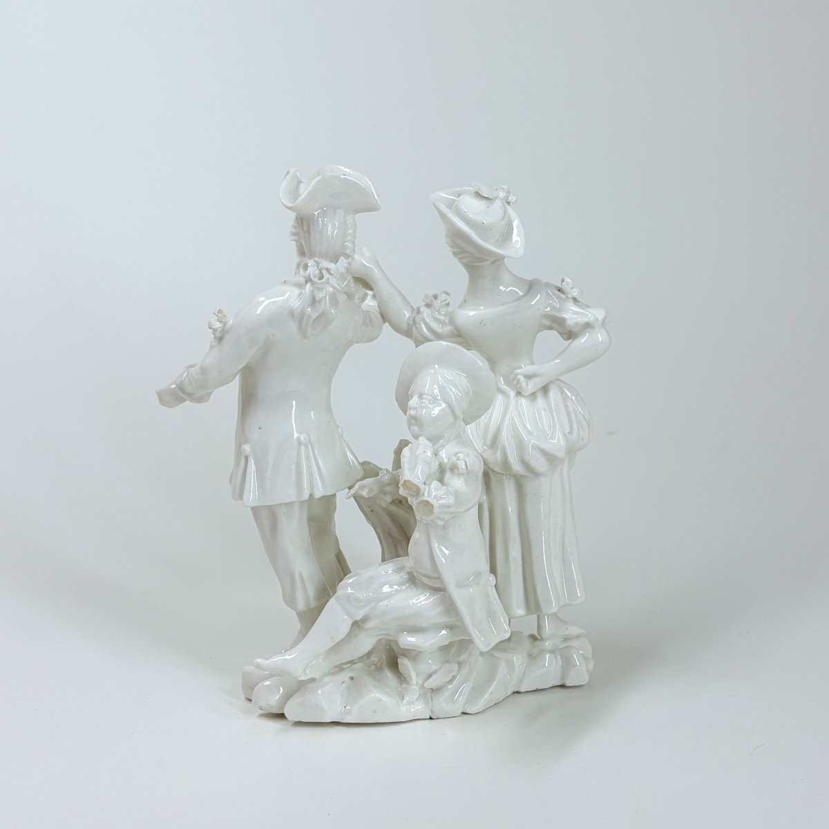 Soft Porcelain Group Representing A Couple Of Dancers - Eighteenth Century-photo-3