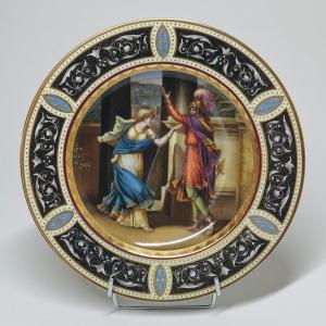 Vienna Dish Decorated With A Mythological Scene - 19th Century