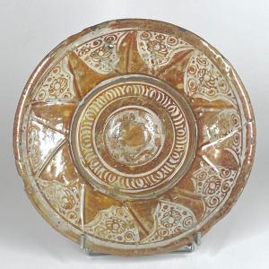 Manisès - Plat en céramique Hispano mauresque - XVIe / XVIIe siècle