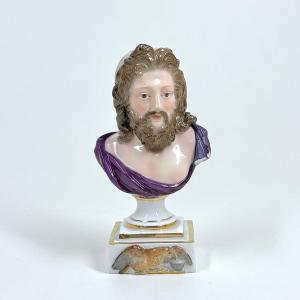 Meissen Porcelain Bust Of Jupiter - Nineteenth Century