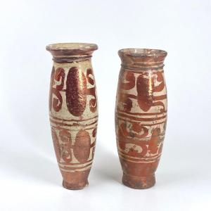 Deux pots à miel - Hispano-mauresque - XVIIe siècle