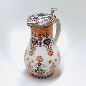 China - Rare Jug With Silver Mount From The Regency Period - Beginning Of The Eighteenth Centur