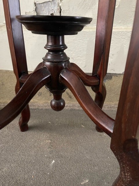 Chine Table En Bois Dur Avec Plateau En Marqueterie De Marbre-photo-3