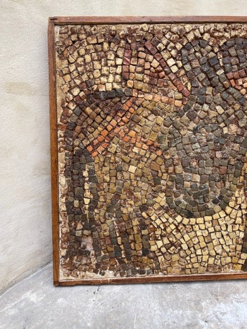 Mosaïque Méditerranéenne Polychrome Représentant Un âne-photo-2