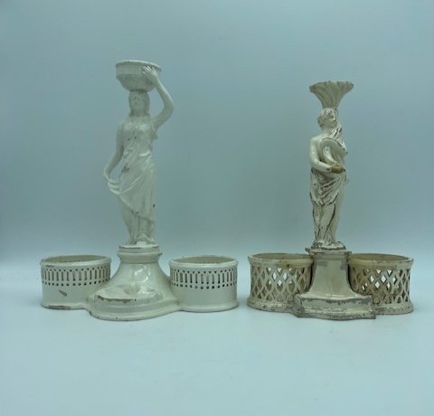 Two Ceramic Oil And Vinegar Holders