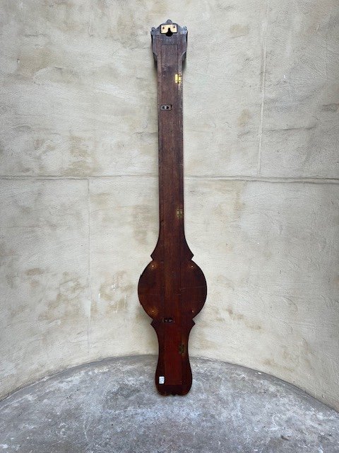 Mahogany Barometer And Thermometer Signed Jacker In Paris.-photo-2