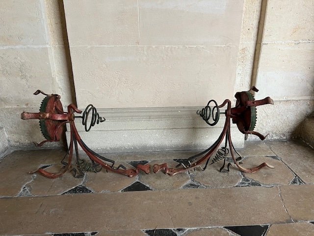 Two Wrought Iron Wall Displays.-photo-2