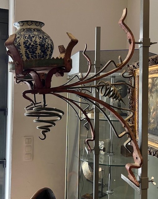 Two Wrought Iron Wall Displays.-photo-5