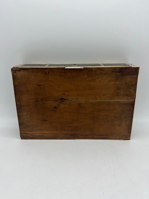 Blackened Wooden Box With Ivory Inlays-photo-3