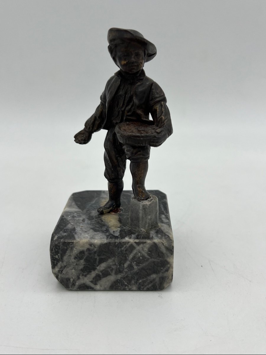 Bronze Statue On Marble Base -photo-2