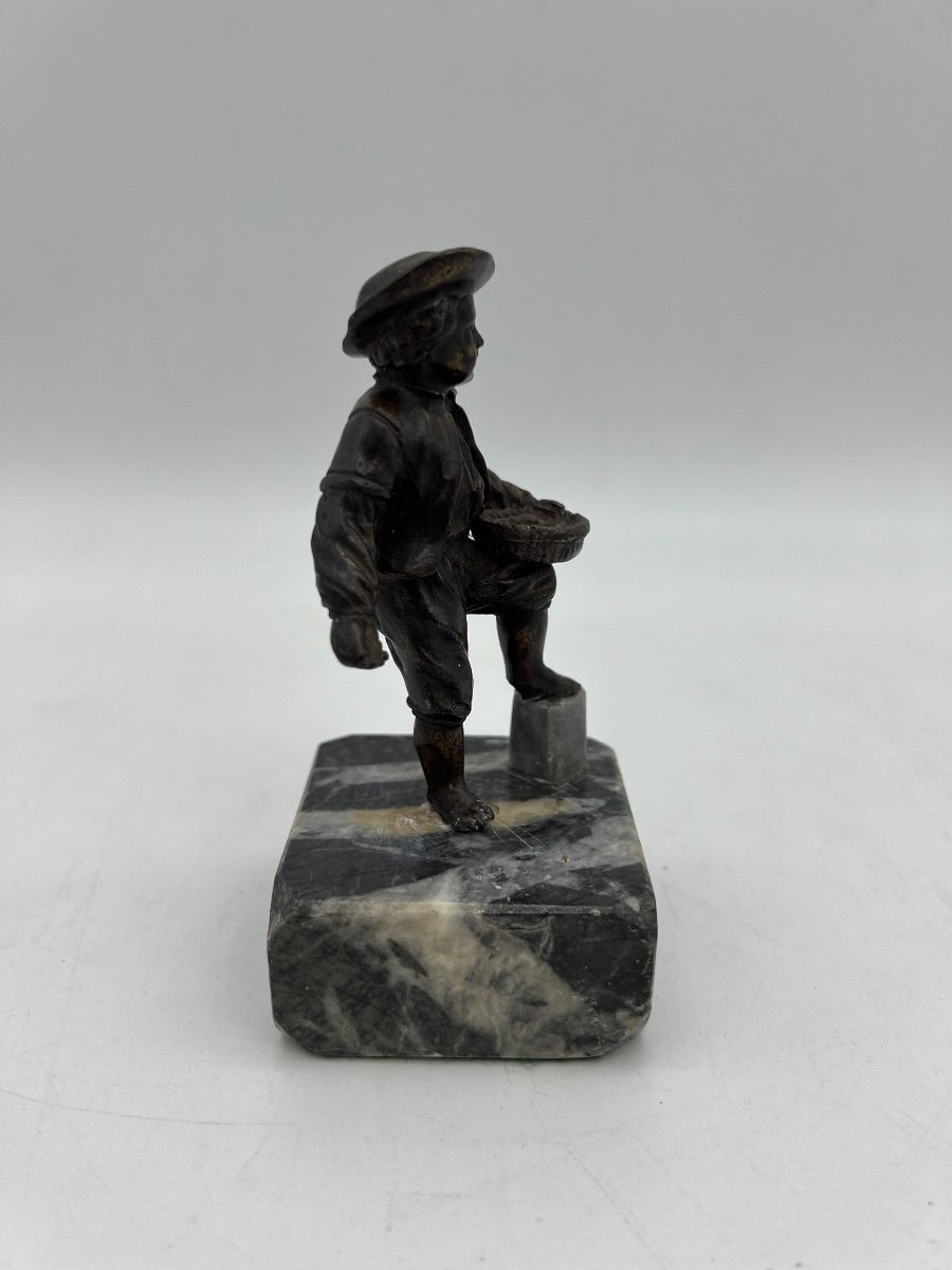 Bronze Statue On Marble Base -photo-1