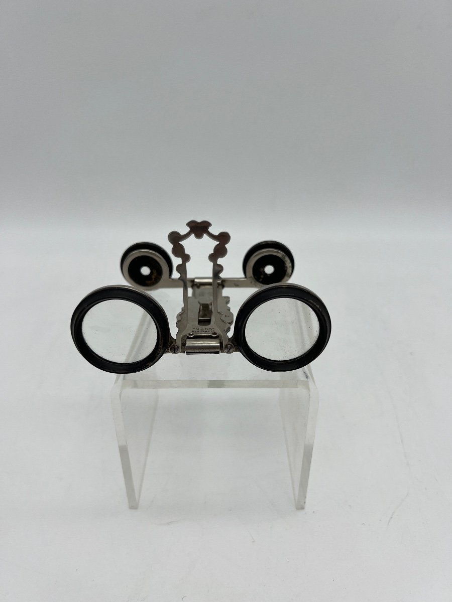 Metal Folding Theatre Binoculars, Late 19th Century. 