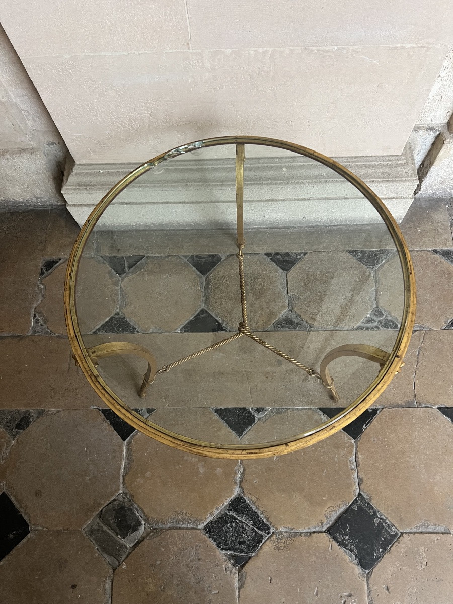 Table Basse Ronde Avec Plateau En Verre De Ramsay -photo-3