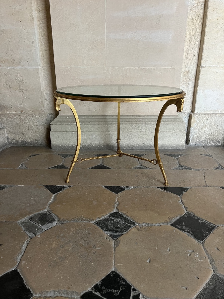 Ramsay Round Coffee Table With Glass Top 