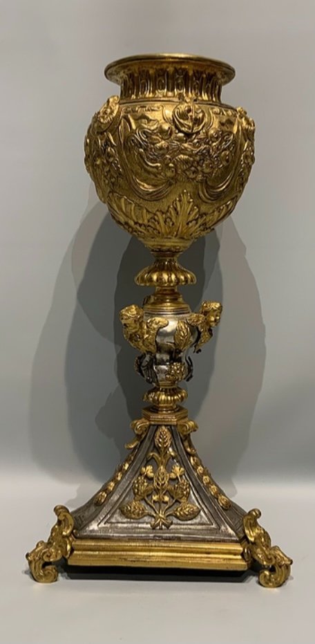 Monstrance En Argent Et Métal Doré XVIIIème Siècle