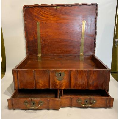 Large Colonial Wooden Travel Box XVIIIth Century
