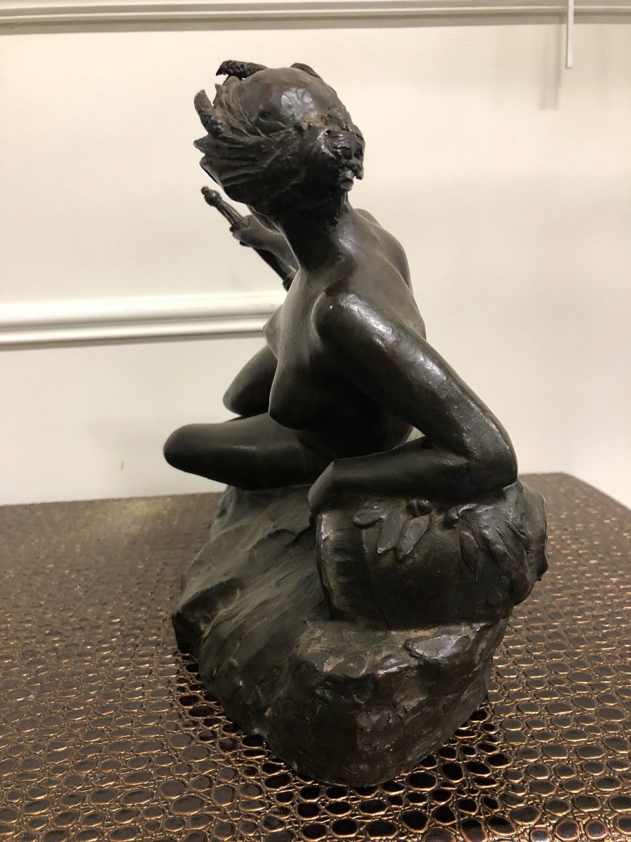 Auguste Carli (1868-1930) Cast Bronze Sculpture Siot-photo-6