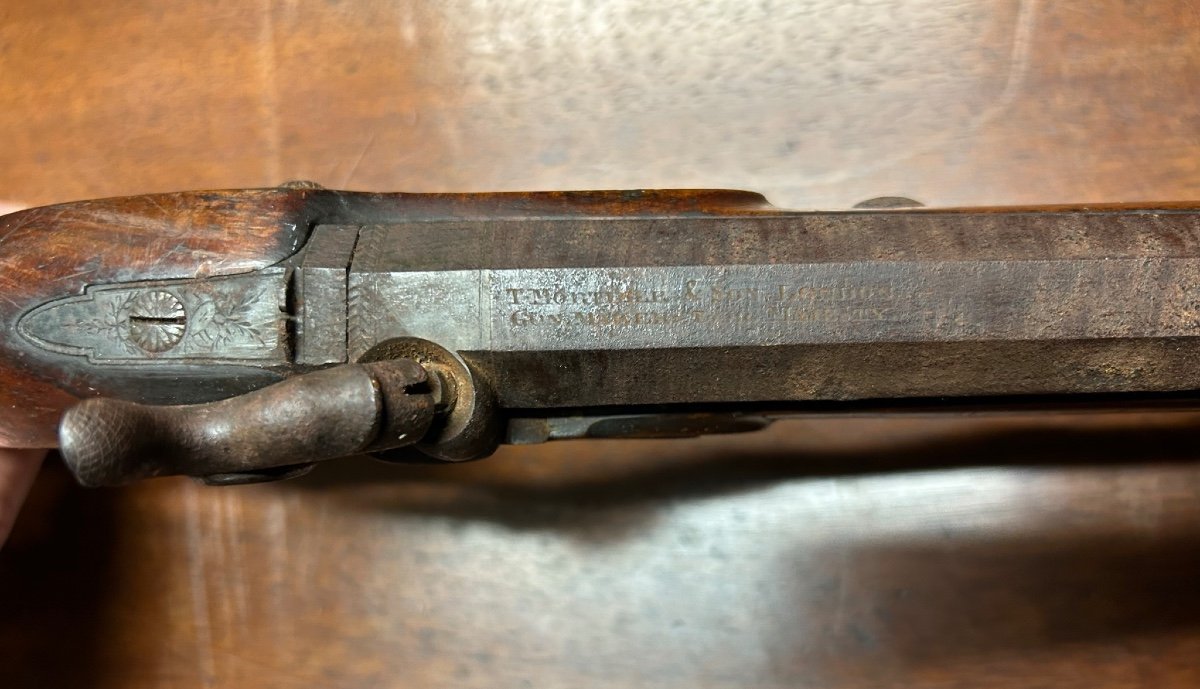 Mortimer And Son - London Black Powder Pistol Nineteenth Time-photo-1