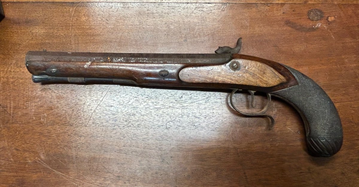 Mortimer And Son - London Black Powder Pistol Nineteenth Time-photo-4