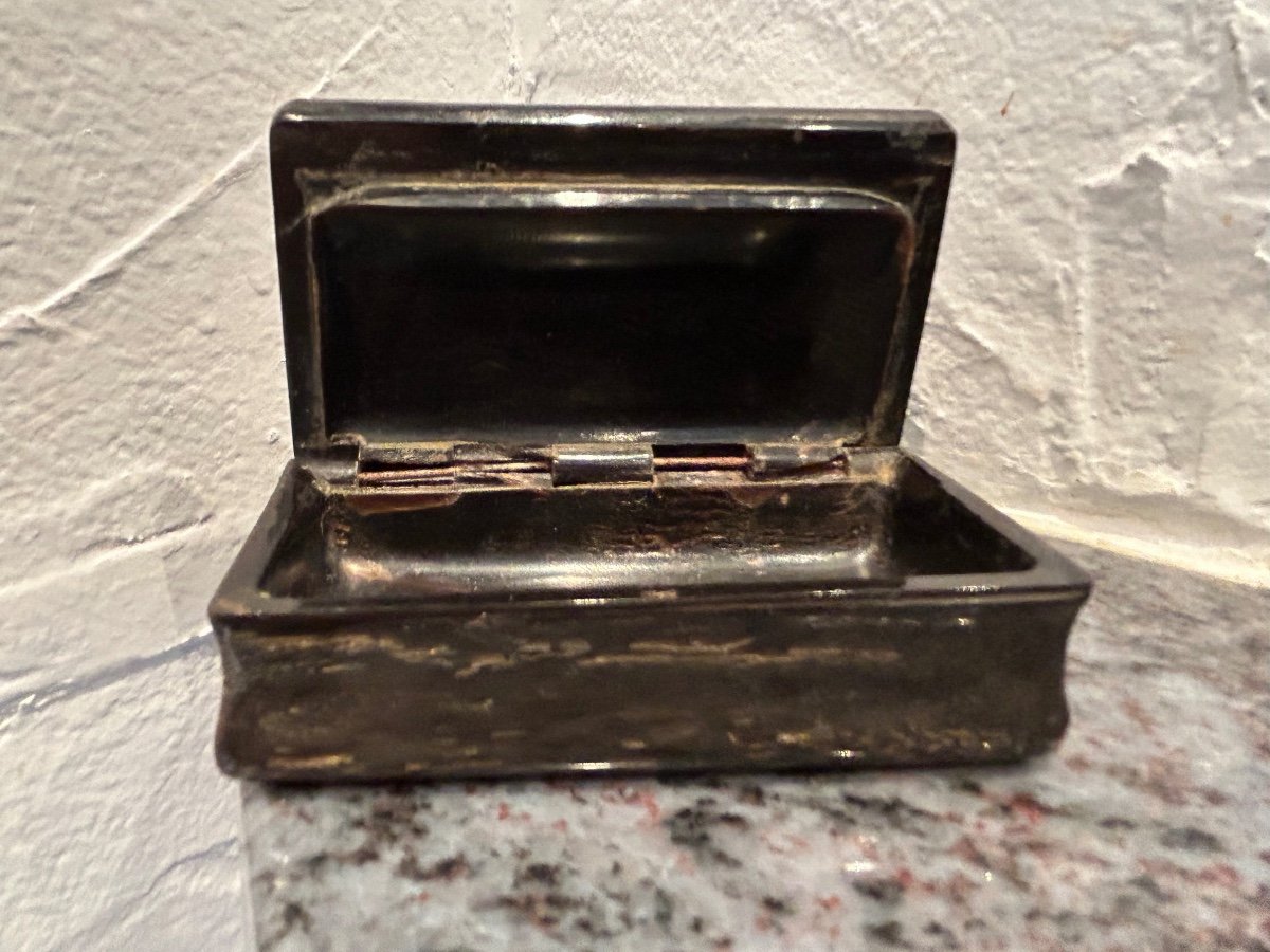 Freemasonry, Freemason - Masonic Snuffbox In Horn 19th.-photo-4