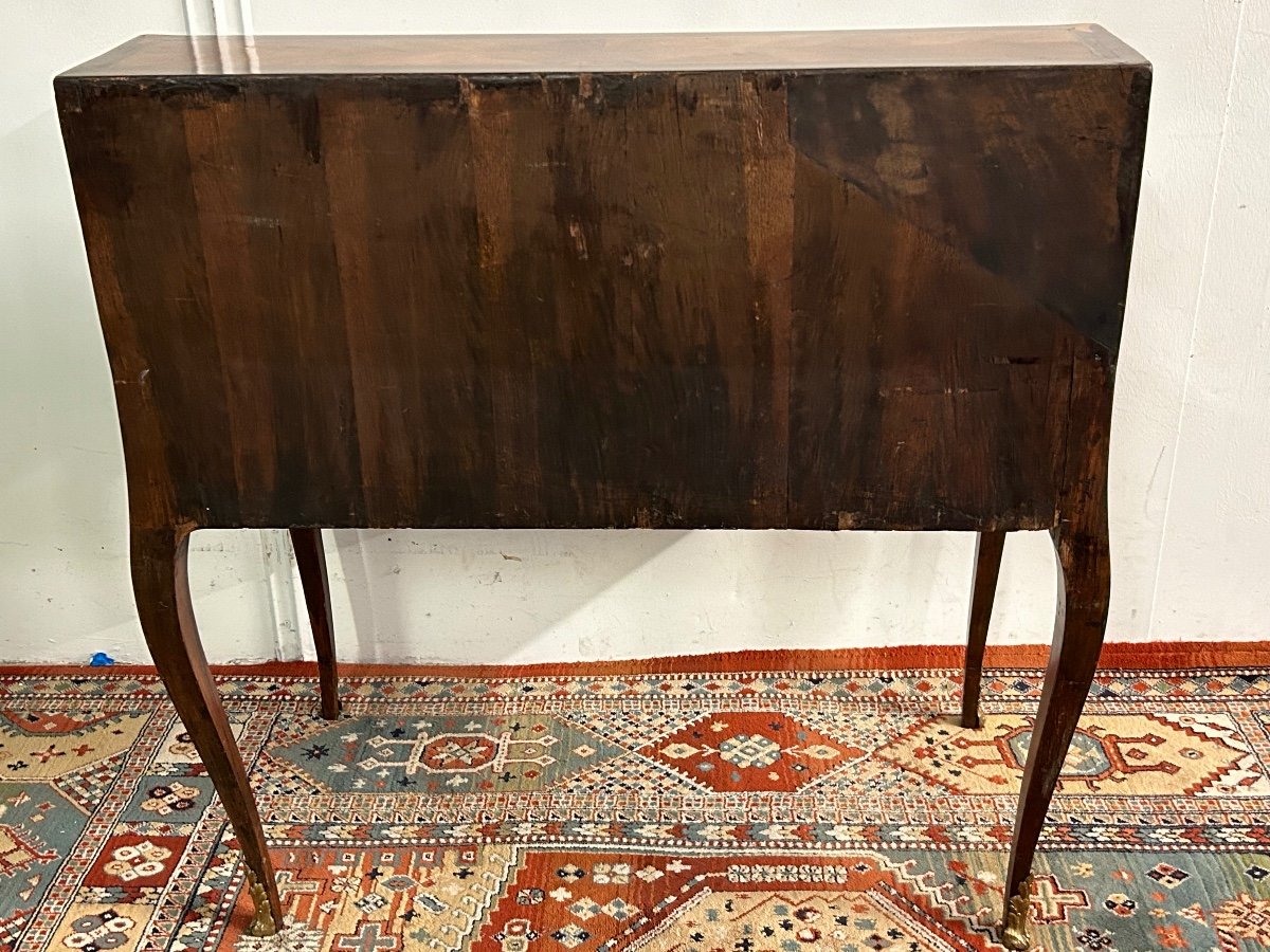 Beautiful Cylinder Desk In Louis XV Marquetry From The Eighteenth Century-photo-4