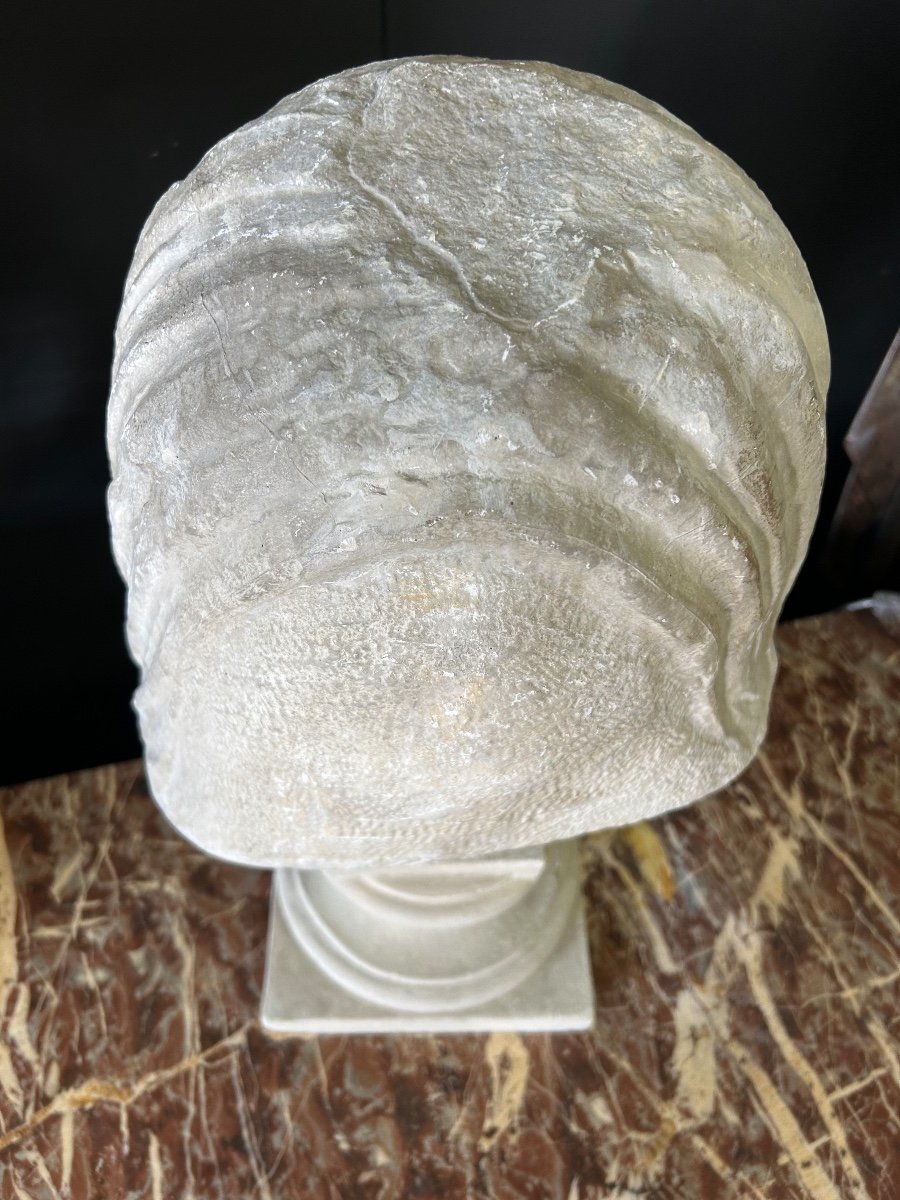 Curieux Buste En Plâtre D’après L’antique Tibere ou caligula Fin XIXéme Ou Début XXéme H 57 Cm-photo-1