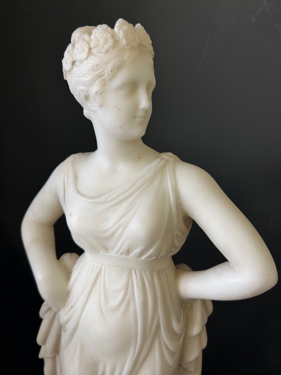 Antonio Canova (1757- 1822) D’après - La Danseuse - Italie -sculpture En Albâtre XIXéme Siècle -photo-3