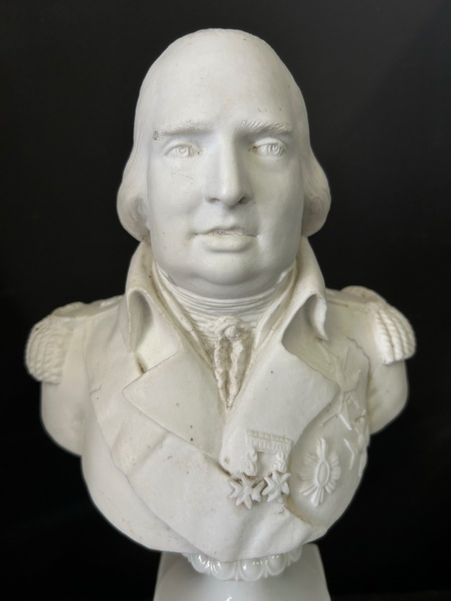 Bust Of Louis XVIII In Porcelain Biscuit 19th Century-photo-6