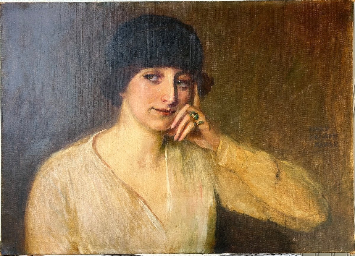 Tableau Portrait de Jeune Femme H145x113cm