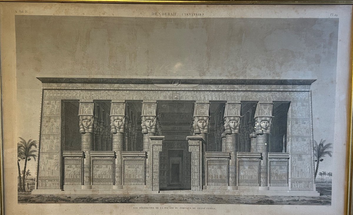 Rare Grande Gravure Description De L’egypte Pendant L’expédition de Napoléon- vers 1820 - empire -photo-3