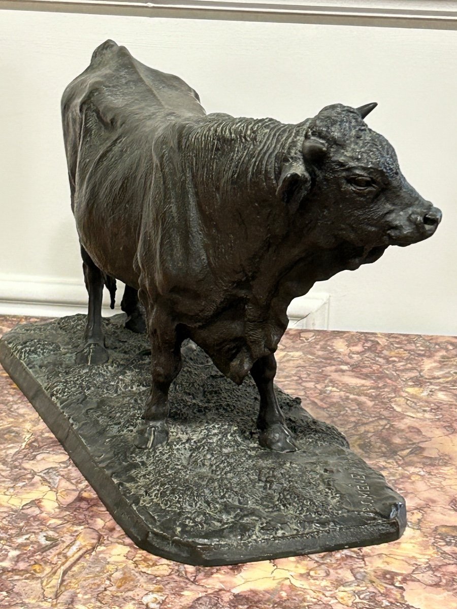 Pierre-jules Mène (1810-1879) The Norman Bull - 19th Century Bronze Sculpture -photo-2