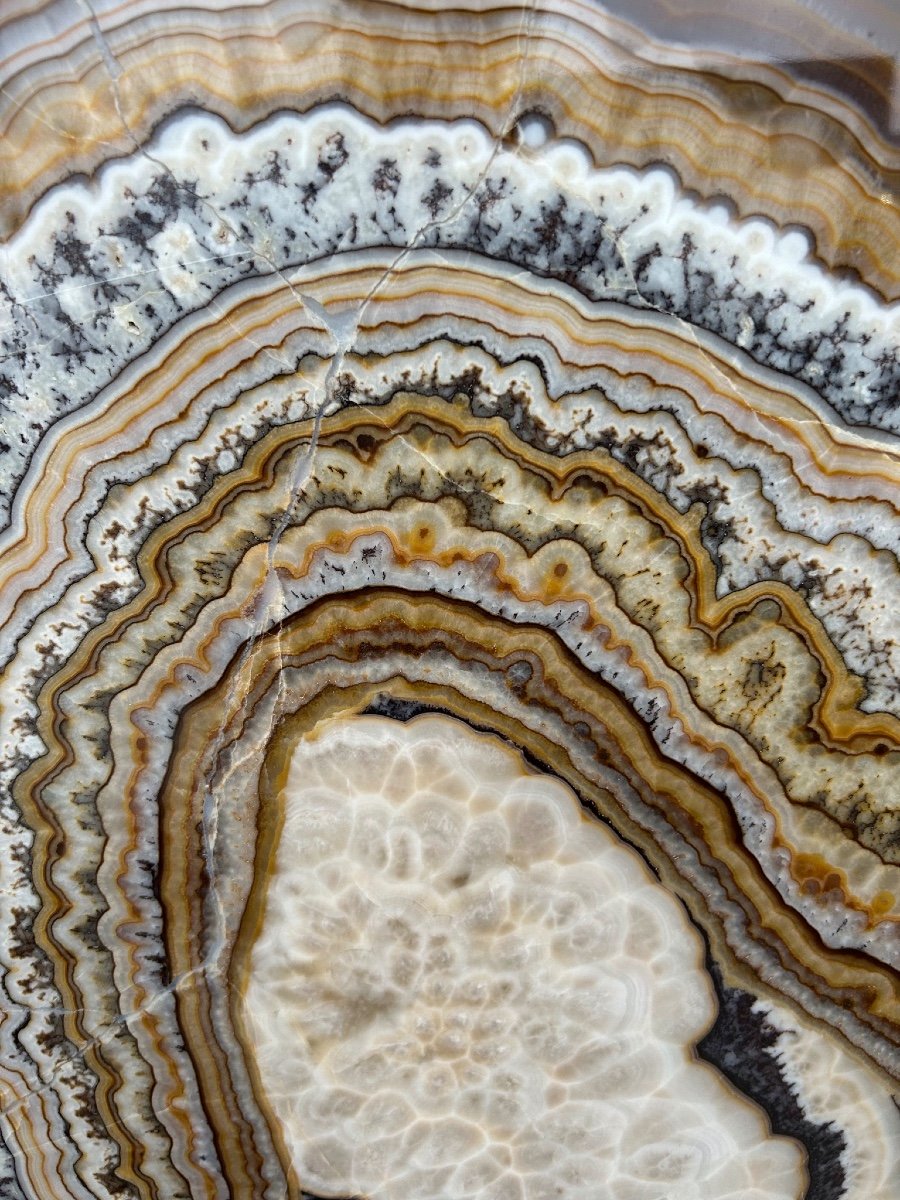 Important Agate Slice - Dimensions H 118 Xl 134 Cm Decorative Minerals -photo-3