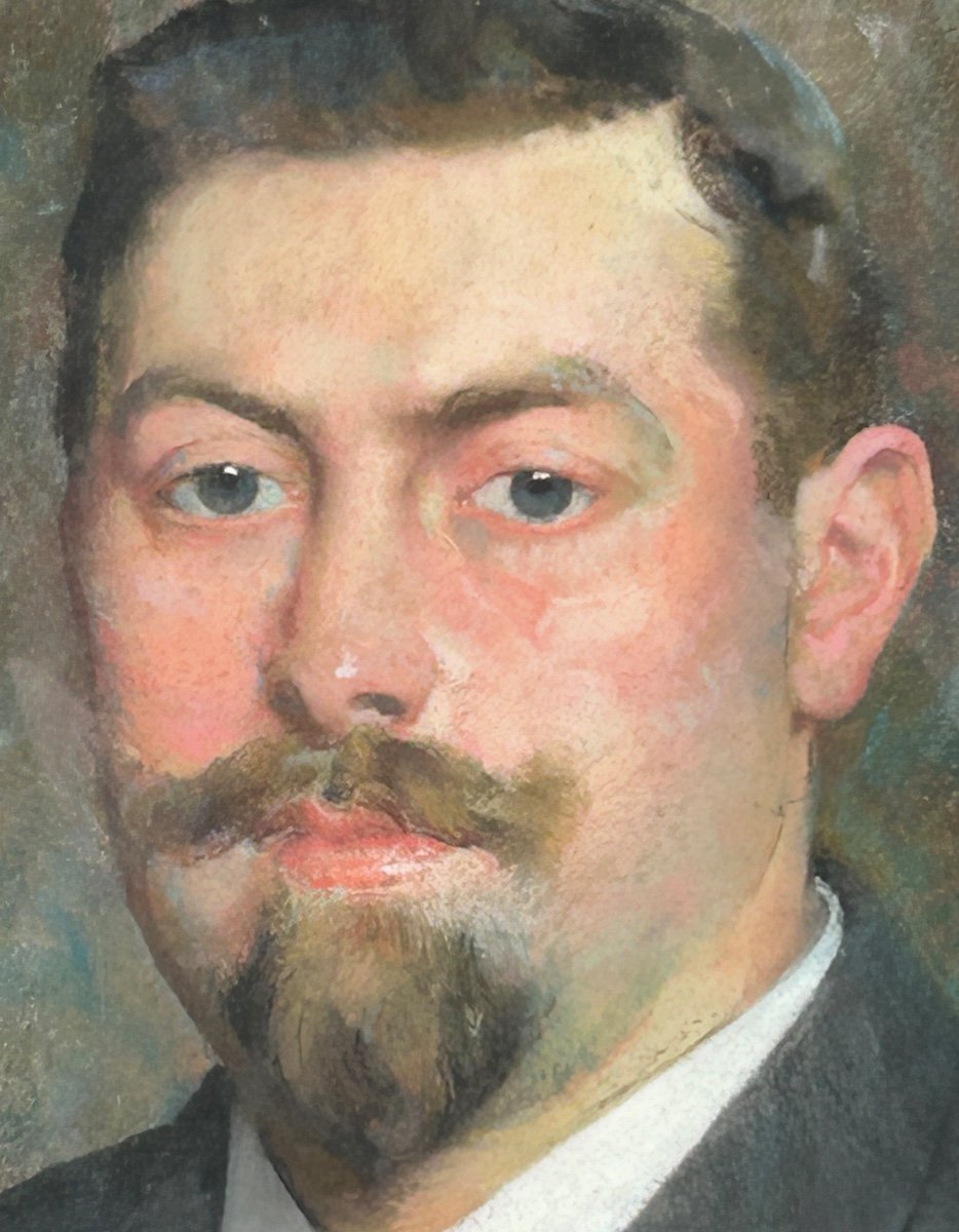 François Maurice Lard (1864-1908) Portrait - Pastel Signé Daté 1904-photo-4
