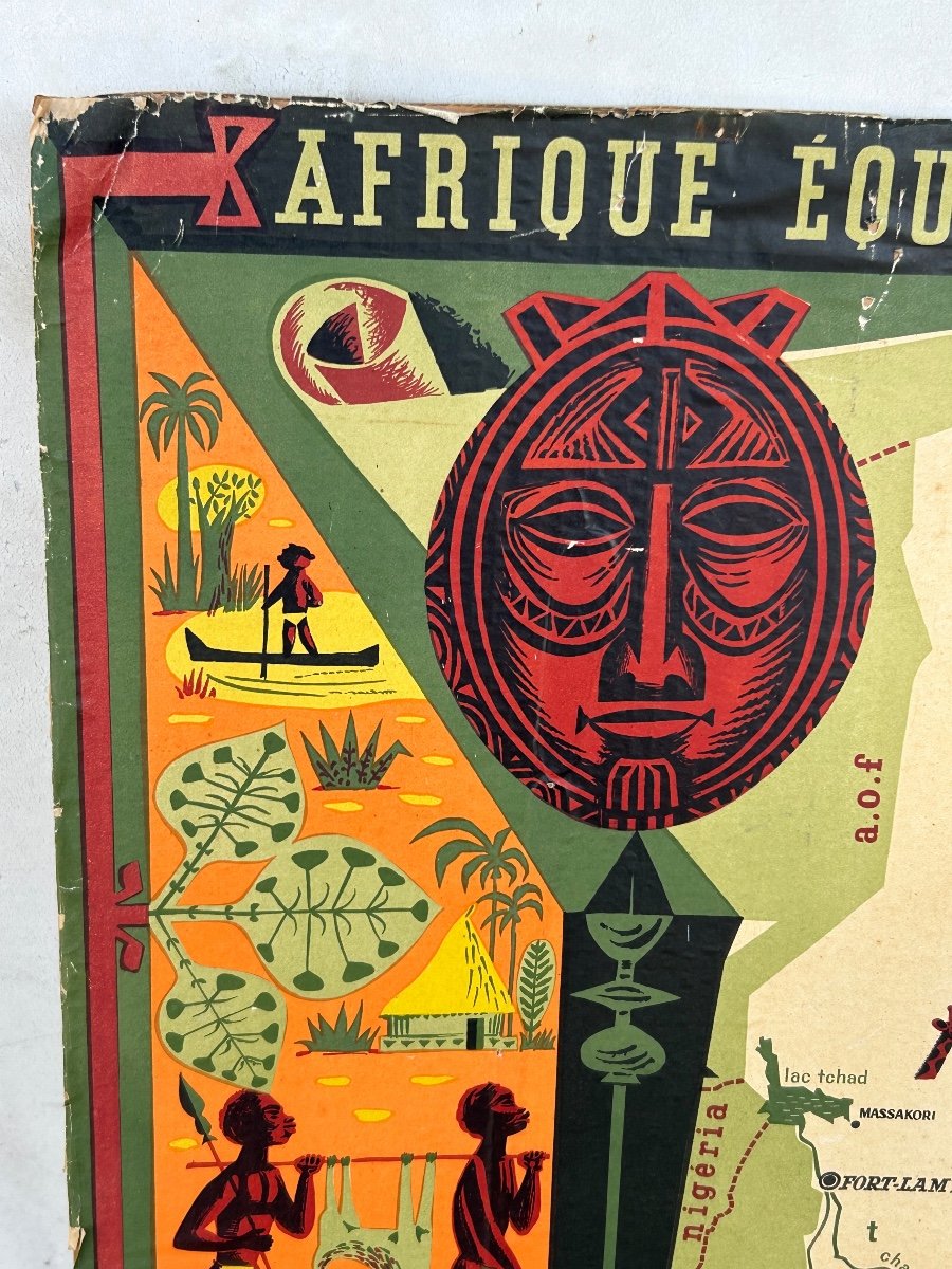 Alain Cornic - Formerly Poster Of French Equatorial Africa Around 1950 -photo-2