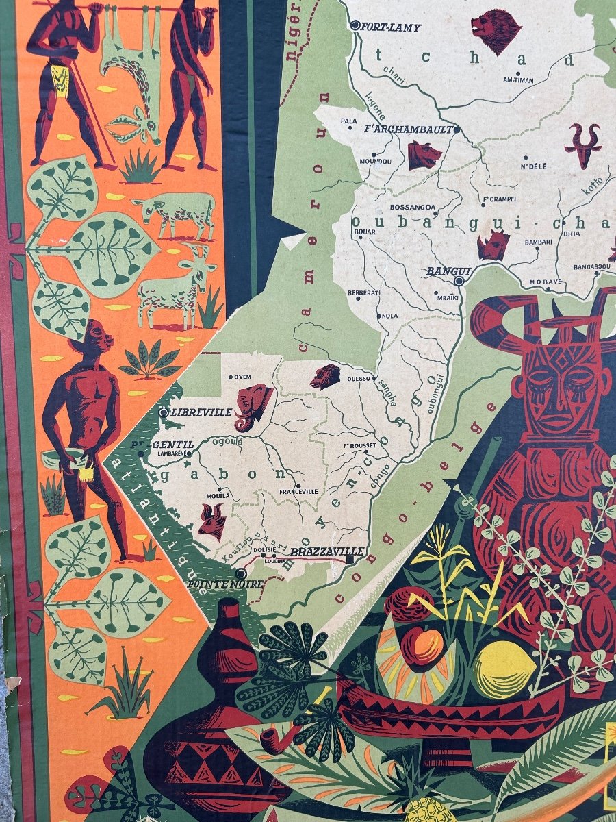 Alain Cornic - Formerly Poster Of French Equatorial Africa Around 1950 -photo-4