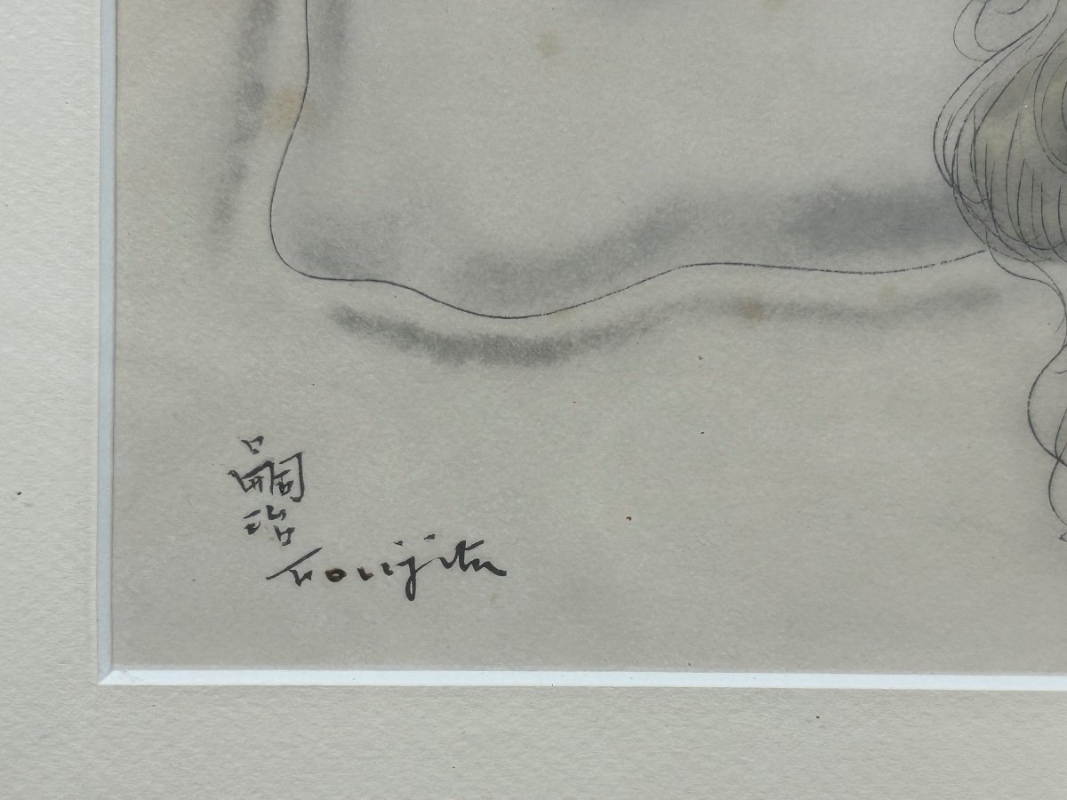 Tsuguharu Foujita (1886-1968) La Blonde Endormie - Lithographie Originale Début XXéme -photo-1