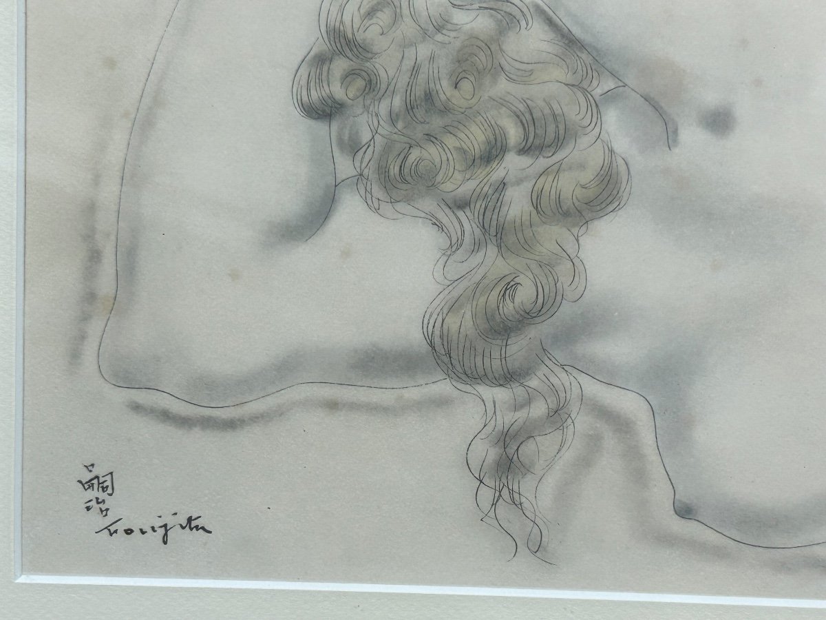 Tsuguharu Foujita (1886-1968) La Blonde Endormie - Lithographie Originale Début XXéme -photo-7