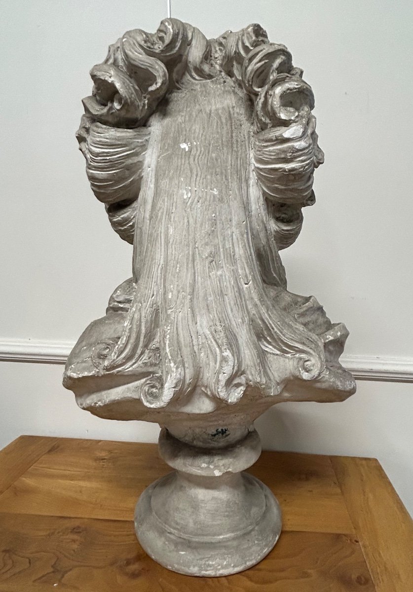 Marie-thèrèse-louise Of Savoie- Carignan Princess De Lamballe (1749-1792) Plaster Bust -photo-4