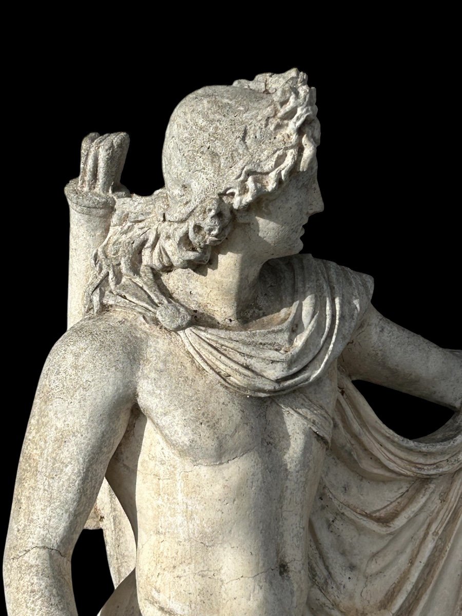 Apollo Belvedere - Reconstituted Stone Statue, 19th Century -photo-3