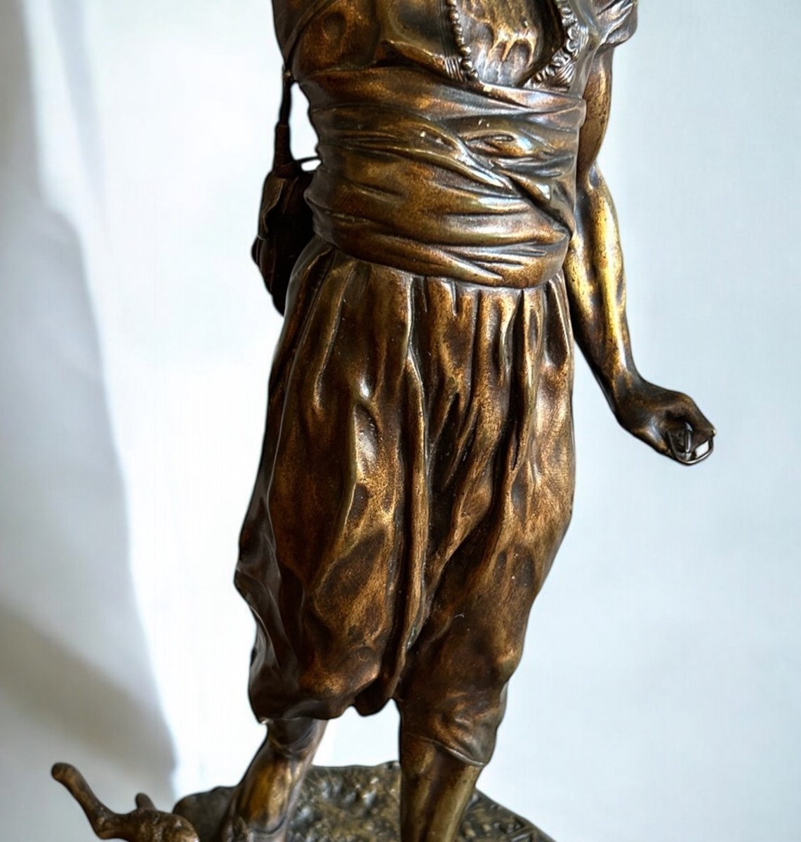 Pierre Jules Mène (1810-1879) The Falconer On Foot - Bronze, 19th Century, Dated 1873-photo-4