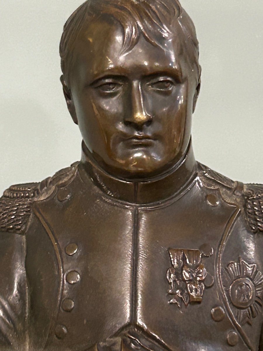 Auguste Jean Barré ( 1811-1896) L’empereur Napoléon Ier  Bonaparte -  Bronze H 29 Cm-photo-4